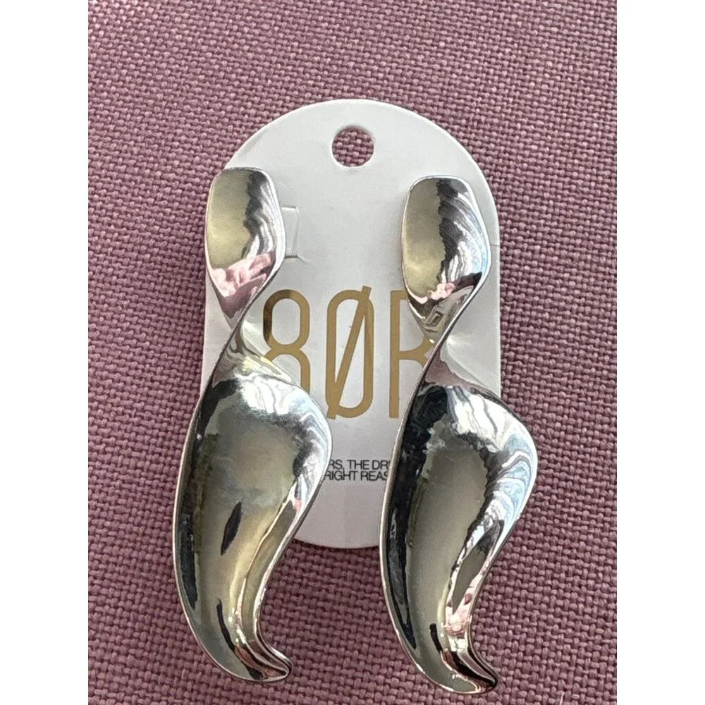 8 Other Reasons Twist Earrings in Silver Womens Jewelry